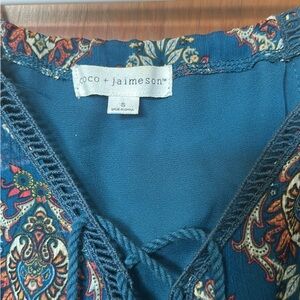 Coco + Jaimeson Blue Paisley Midi Dress